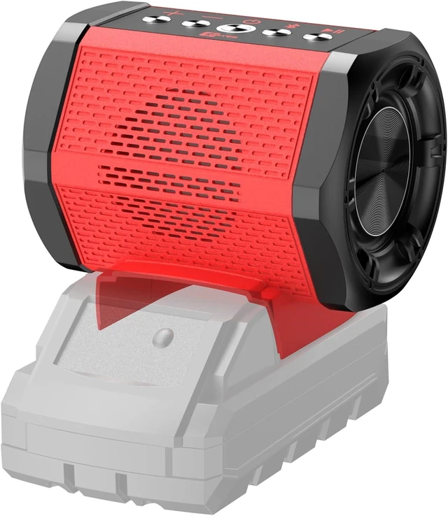 Alt view image 8 of 14 - ohyes Bluetooth Speaker Compatible with Milwaukee 18V Battery Packs with USB-A/C Charging for Jobsite Camping & Parties (Battery not Included)