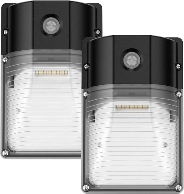 Alt view image 7 of 12 - 30W LED Wall Pack Light with Dusk to Dawn Sensor, 3600LM, 5000K Daylight, 120Vac Led Porch Lights, IP65 Waterproof Outdoor Security Lighting for Garage Warehouse Garden, ETL Certified, 2 Pack