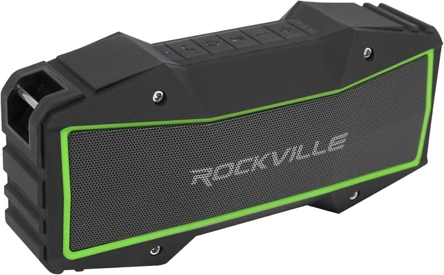 Alt view image 8 of 14 - Rockville Rock Everywhere 15W Portable Bluetooth Speaker, IPX6 Splashproof, TWS Linking, Long Battery Life, for Outdoor and Indoor Use