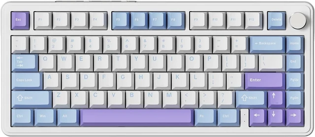 Alt view image 8 of 14 - X85 Wireless Mechanical Keyboard, TKL 82 Keys Bluetooth 5.0/2.4GHz/USB-C Hot Swappable Custon Keyboard, Knob Control, Gasket Structure, RGB Backlit Gaming Keyboard for PC/Mac/PS4/Xbox (Purple)