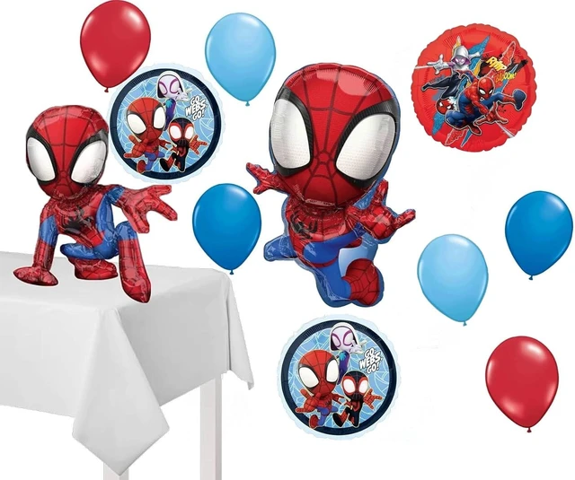 Alt view image 8 of 14 - Spidey and His Amazing Friends Birthday Party Supplies 11pc Balloon Bouquet Decorations