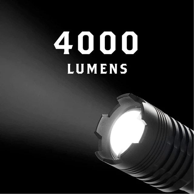 Alt view image 14 of 14 - Scipio Tactical Rechargeable LED Flashlight - 4000 Lumens with Glass Breaker and Bright Light