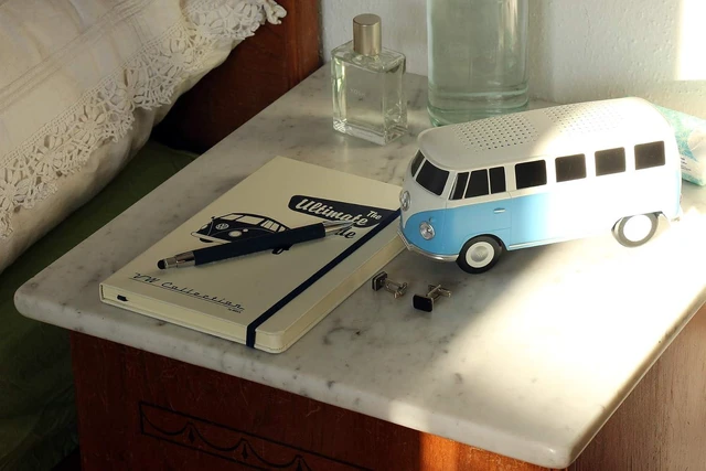 Alt view image 13 of 14 - BRISA VW Collection - Volkswagen Portable Bluetooth Speaker Wireless Box with Rechargable Battery T1 Bus Campervan (Scale: 1:20/Classic Bus) (Blue)