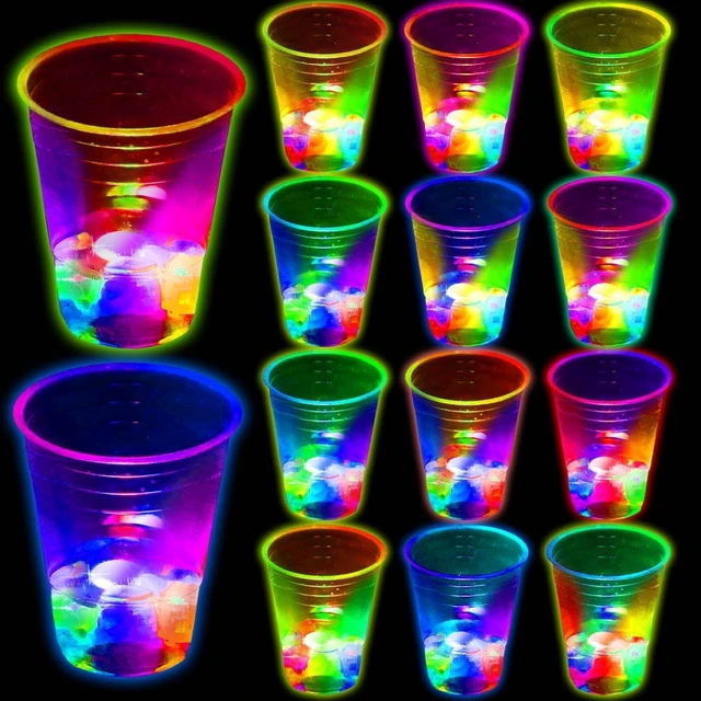 Alt view image 8 of 14 - 16oz Glowing Party Cups for Indoor Outdoor Party Event Fun,Light Up Flashing Cups for Night Event Favor Decorations Supplies