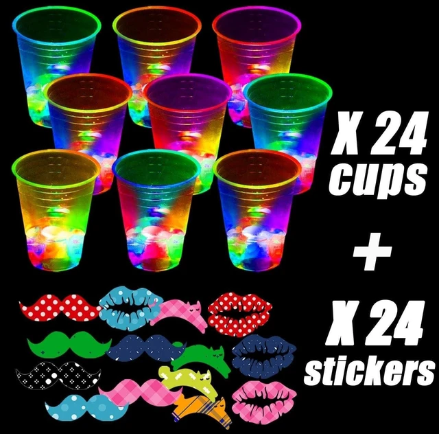 Alt view image 11 of 14 - 16oz Glowing Party Cups for Indoor Outdoor Party Event Fun,Light Up Flashing Cups for Night Event Favor Decorations Supplies