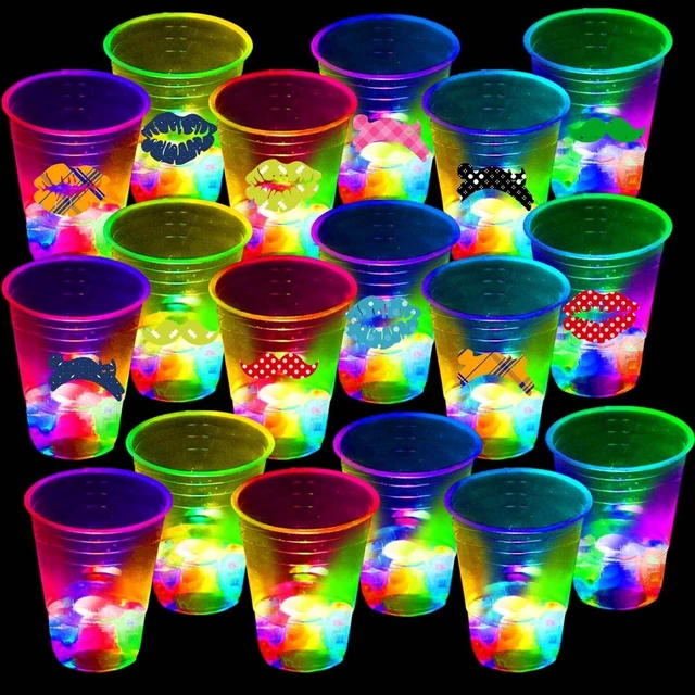 Alt view image 13 of 14 - 16oz Glowing Party Cups for Indoor Outdoor Party Event Fun,Light Up Flashing Cups for Night Event Favor Decorations Supplies