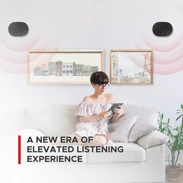 Alt view image 11 of 14 - Sound Bass ERA300 Wall Mount Bracket, Low Profile, Black, Twin Pack, Compatible with Sonos ERA 300 Speaker, Complete with All Fixing Hardware