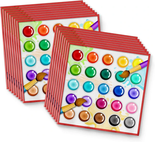 Alt view image 11 of 14 - Artist Painting Birthday Party Supplies Set Plates Napkins Cups Art Tableware Kit for 16
