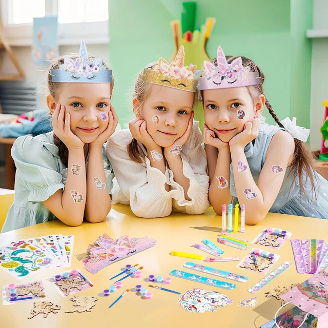 Alt view image 12 of 12 - Vanblue Unicorn Party Favors Birthday Party Decorations Supplies for Girls,Goodie Bag Stuffers,Party Hats Princess Dress up Theme,Classroom Rewards Gifts Prizes Pinata Stuffers for Kids