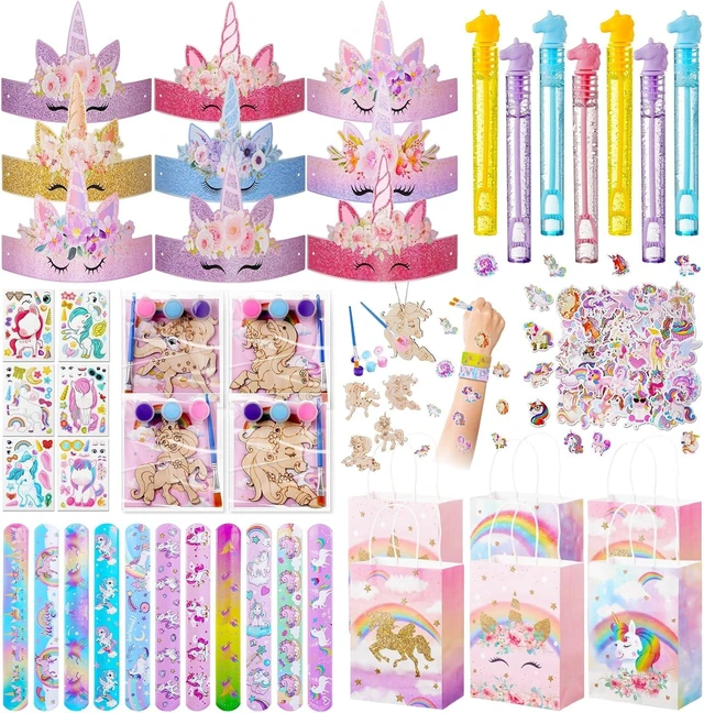 Alt view image 7 of 12 - Vanblue Unicorn Party Favors Birthday Party Decorations Supplies for Girls,Goodie Bag Stuffers,Party Hats Princess Dress up Theme,Classroom Rewards Gifts Prizes Pinata Stuffers for Kids