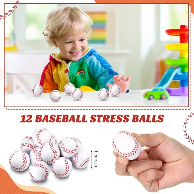 Alt view image 10 of 14 - LEIFIDE 48 Pcs Baseball Party Favors 12 Sets Silicone Bracelet Drawstring Treat Bag Mini Stress Ball Keychains for Baseball Birthday Party Supplies