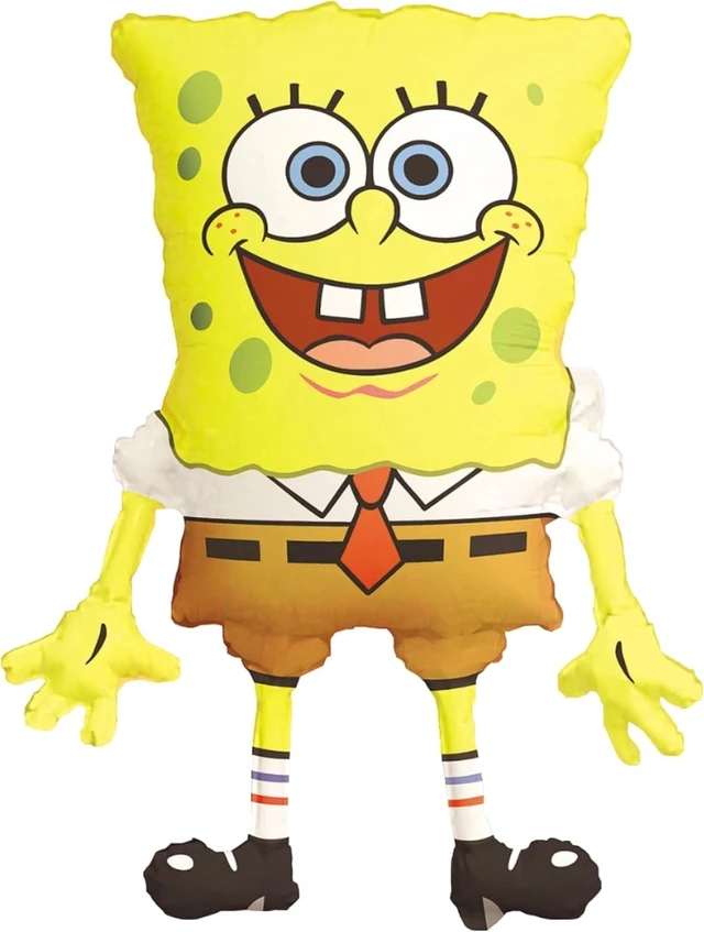 Alt view image 5 of 6 - Spongebobs 6th Birthday Party Supplies 8pc Foil Balloons Bouquet Decorations