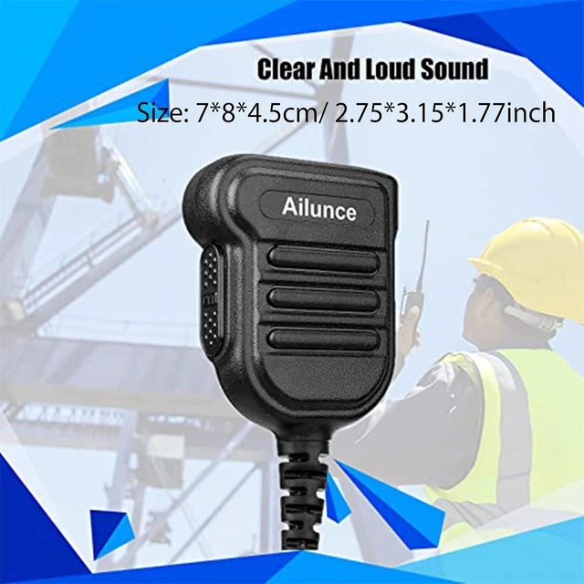 Alt view image 13 of 14 - HD1 Retevis Radio Microphone,Original Shoulder Speaker Mic, Compatible with RT29 RT48 NR30 RB23 Ailunce HD1 HD2 HA1G Motorola GP328 Plus GP344, IP55 Waterproof mic(1 Pack)