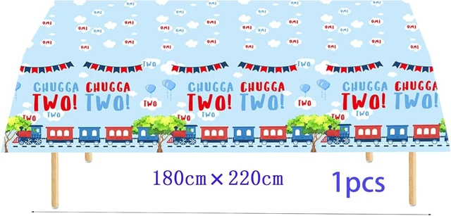 Alt view image 10 of 10 - Chugga Chugga Two Two Birthday Party Supplies - 2nd Birthday Train Decorations and Party Plates