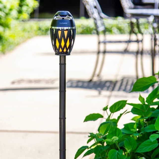 Alt view image 9 of 14 - Limitless Innovations TikiTunes Portable Bluetooth Wireless Speaker (Bundle) with Adjustable 40 Pole and Ground Stake - Black
