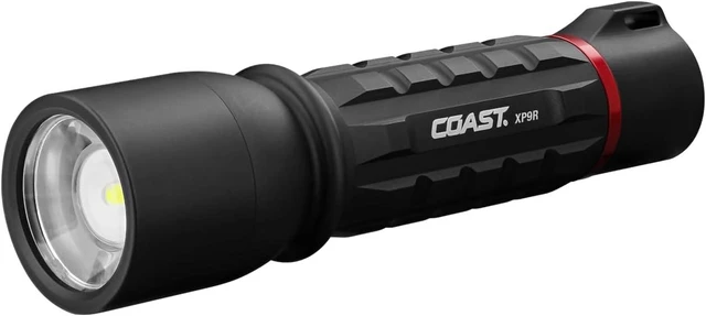 Alt view image 8 of 14 - Coast XP9R 1200 Lumen USB-C RECHARGEABLE-DUAL POWER LED Flashlight With PURE BEAM SLIDE FOCUS And Top Grade Aluminum Build