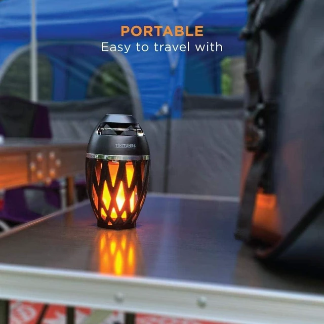 Alt view image 14 of 14 - Limitless Innovations TikiTunes Portable Bluetooth Wireless Speaker (Bundle) with Adjustable 40 Pole and Ground Stake - Black