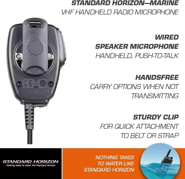 Alt view image 8 of 12 - Standard Horizon Compact Speaker Microphone, Black (SSM-17H)