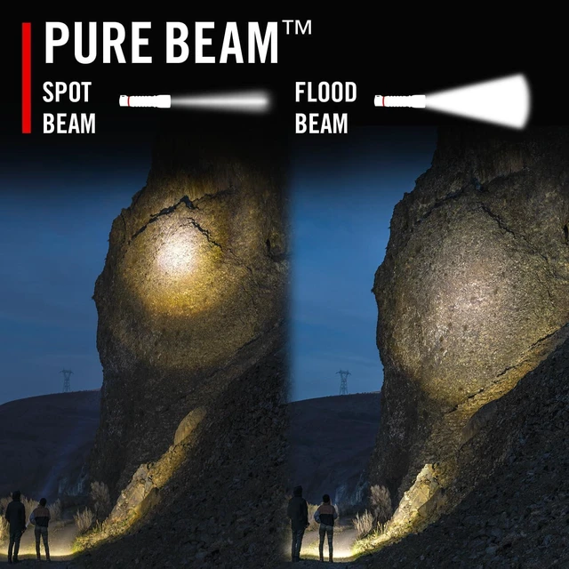Alt view image 10 of 14 - Coast XP9R 1200 Lumen USB-C RECHARGEABLE-DUAL POWER LED Flashlight With PURE BEAM SLIDE FOCUS And Top Grade Aluminum Build