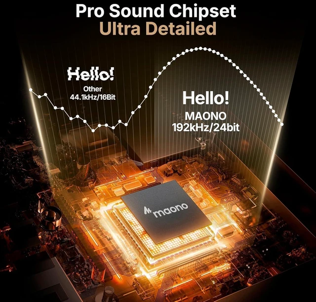 Alt view image 10 of 14 - MAONO A04 USB Microphone, 192kHz/24Bit Condenser Mic Kit for PC Podcast | Plug & Play Computer Cardioid Metal Mic with Pro Sound Chipset for Recording, Gaming, Content Creation, Streaming, YouTube