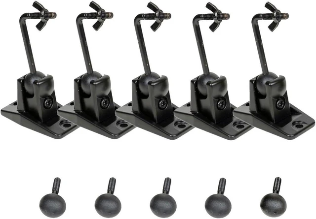 Alt view image 13 of 14 - VideoSecu 5 Black Universal Satellite and Audio Speaker Mount Bracket for Wall or Ceiling MS40B5 WM6