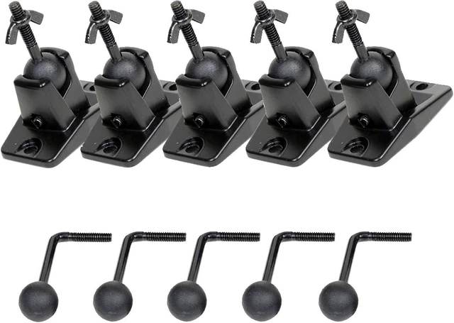 Alt view image 12 of 14 - VideoSecu 5 Black Universal Satellite and Audio Speaker Mount Bracket for Wall or Ceiling MS40B5 WM6
