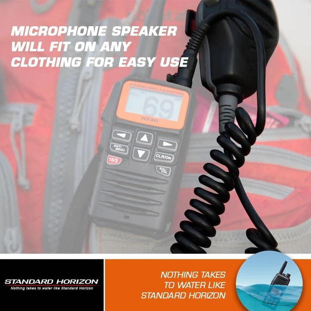 Alt view image 12 of 12 - Standard Horizon Compact Speaker Microphone, Black (SSM-17H)