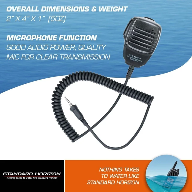 Alt view image 10 of 12 - Standard Horizon Compact Speaker Microphone, Black (SSM-17H)