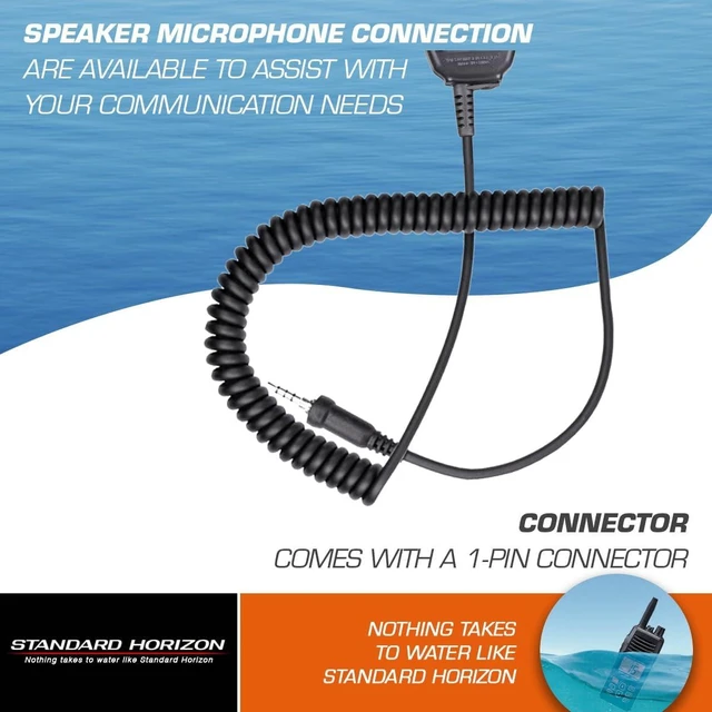 Alt view image 9 of 12 - Standard Horizon Compact Speaker Microphone, Black (SSM-17H)
