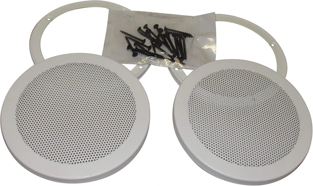 Alt view image 7 of 10 - Reliable Hardware Company RH-4002-6.5-2-A White Surface Mount 6-1/2" Speaker Covers, Pair