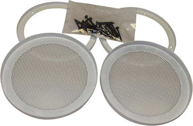 Alt view image 8 of 10 - Reliable Hardware Company RH-4002-6.5-2-A White Surface Mount 6-1/2" Speaker Covers, Pair