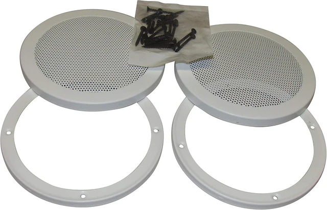 Alt view image 10 of 10 - Reliable Hardware Company RH-4002-6.5-2-A White Surface Mount 6-1/2" Speaker Covers, Pair