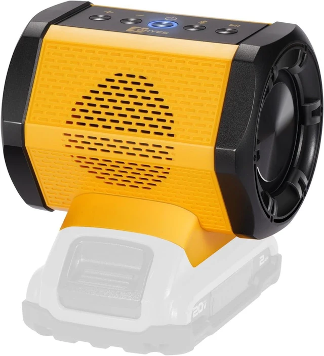 Alt view image 8 of 14 - Bluetooth Speaker Fit for DeWALT 20v Max Battery with USB-A/C Charging for Jobsite Camping & Parties(Battery not Included)