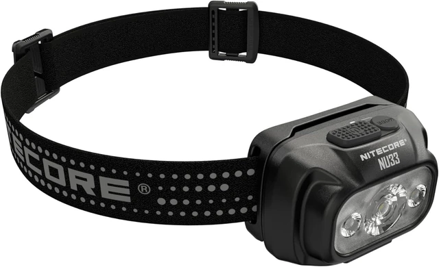 Alt view image 9 of 14 - Nitecore NU33 700 Lumen Camping Headlamp, USB-C Rechargeable, Lightweight with White, Red, and Reading LEDs Sticker