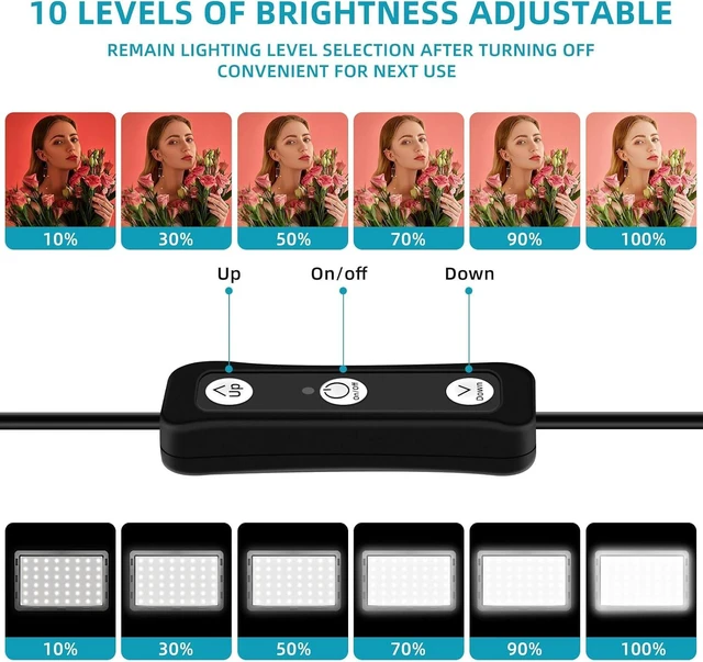 Alt view image 11 of 14 - LED Video Light Kit 2Pcs, Hagibis Studio Lights 18 Color Filters for Photography Lighting with Adjustable Tripod Stand Streaming Lights for Photo Camera Recording Computer Zoom Stream TikTok YouTube