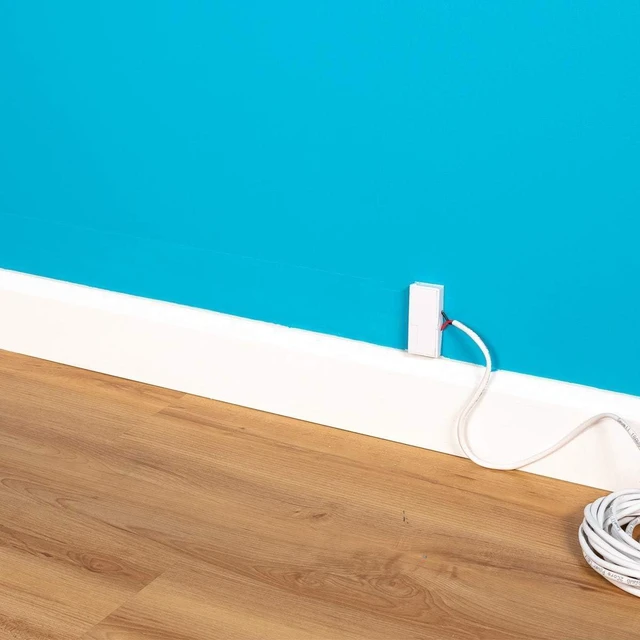 Alt view image 10 of 10 - Sewell Ghost Wire 2.0, Super Flat Adhesive Speaker Wire, 16 AWG, 2 Conductor, 25 ft. Spool, White