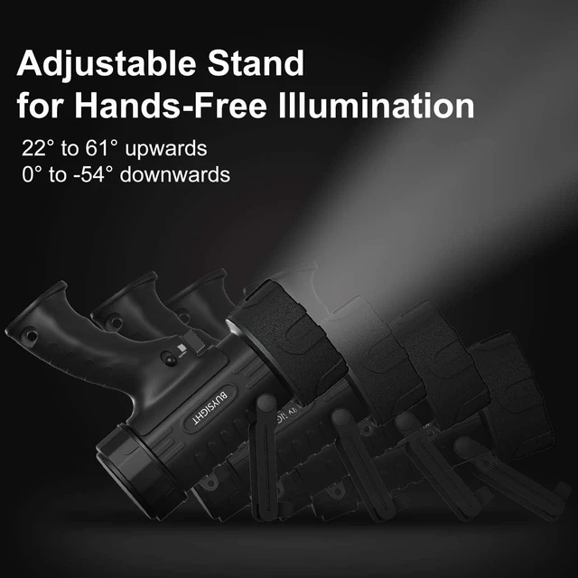 Alt view image 14 of 14 - BUYSIGHT Rechargeable Spotlight Flashlight, TURE 800 lumens IPX7 Waterproof Flashlight Hunting Lamp with red Filter (Black)