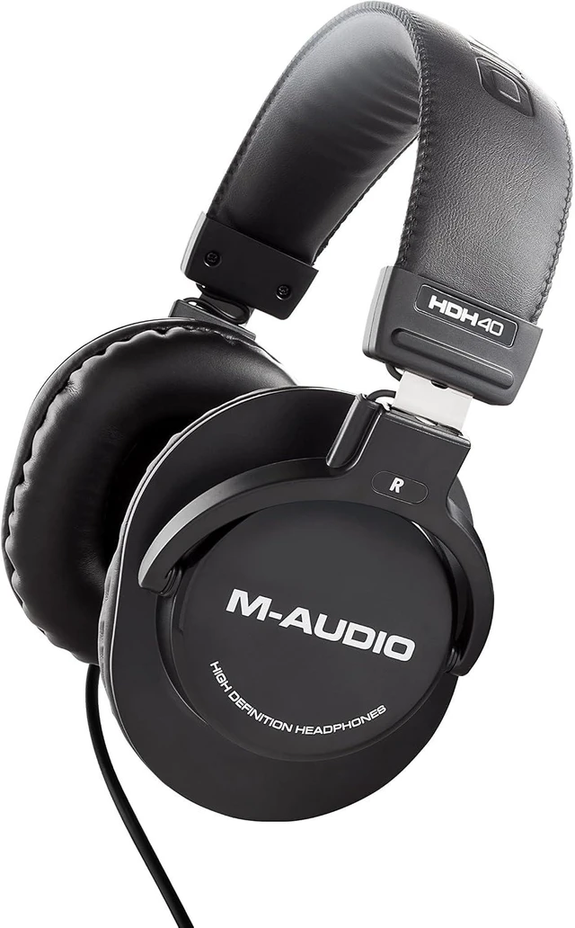Alt view image 8 of 14 - M-AUDIO HDH40 - Over Ear Studio Headphones with Closed Back Design, Flexible Headband and 2.7m Cable for Studio Monitoring, Podcasting and Recording