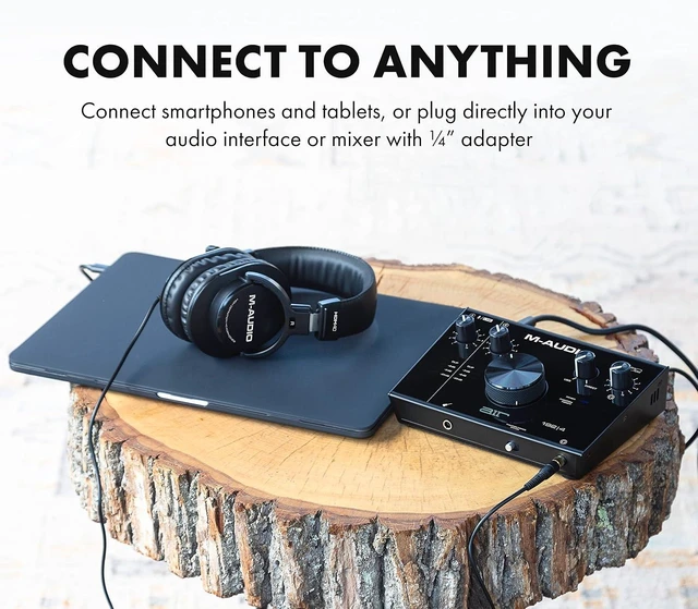Alt view image 12 of 14 - M-AUDIO HDH40 - Over Ear Studio Headphones with Closed Back Design, Flexible Headband and 2.7m Cable for Studio Monitoring, Podcasting and Recording