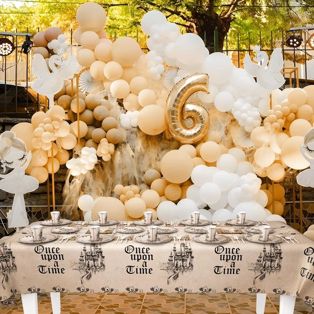 Alt view image 14 of 14 - AIBIIN Fairytale Party Decorations Once Upon a Time Birthday Party Supplies Dinnerware Tableware Set Castle Opening Book Paper Plates Supplies for Birthday Baby Shower Decorations Serve 24