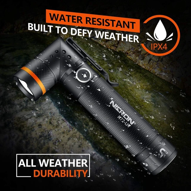 Alt view image 13 of 14 - NICRON UV Flashlight, N72-UV 800LM White Light, Freely Switch Between White Light and UV Light Detector for Dog Urine, Wet Stains Bed Bugs,Camping, Outdoor,Maintain (18650/AAA Not Included)
