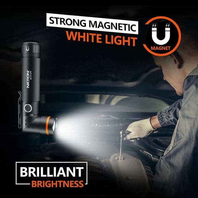 Alt view image 12 of 14 - NICRON UV Flashlight, N72-UV 800LM White Light, Freely Switch Between White Light and UV Light Detector for Dog Urine, Wet Stains Bed Bugs,Camping, Outdoor,Maintain (18650/AAA Not Included)