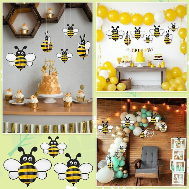 Alt view image 12 of 12 - Amyhill 12 Pcs Large Bee Birthday Party Decorations Hanging 3D Bee Honeycomb Centerpieces Table Toppers Decoration for Birthday Baby Shower Party Supplies