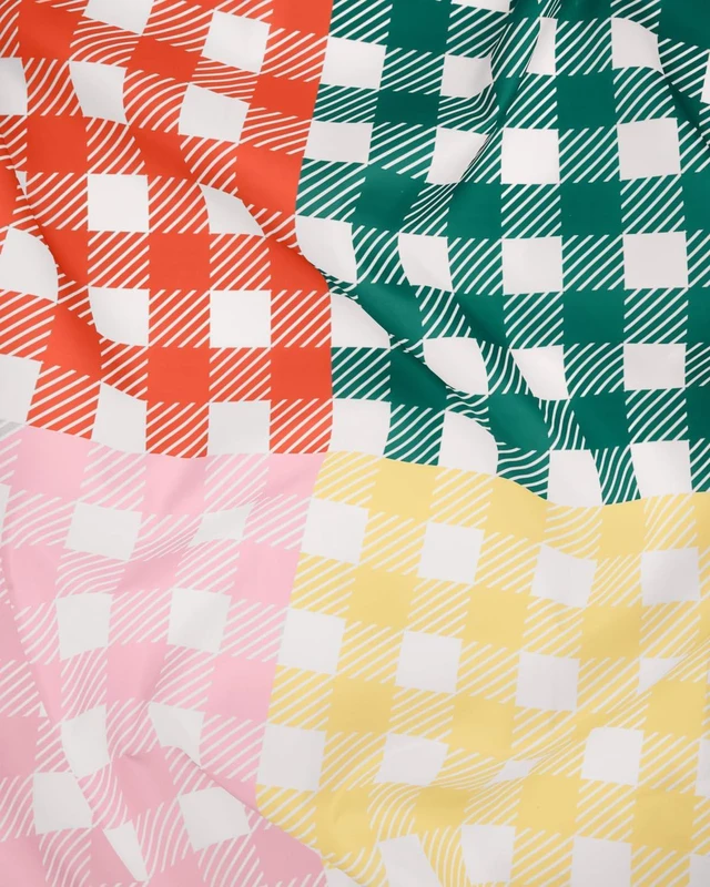 Alt view image 11 of 14 - xo, Fetti Gingham Checkered Washable Tablecloth - 9ft. | Camp Bachelorette Party Supplies, Getting Lit + Getting Hitched, Glamping Birthday Party Decorations, Pastel Baby Shower, Cute Tableware