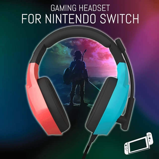 Alt view image 10 of 14 - Orzly Gaming Headset with Mic for Nintendo Switch OLED and Lite Joycon Color Match with Led Light Microphone & Remote - Hornet RXH-20 Tanami Edition