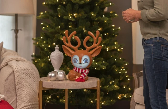 Alt view image 14 of 14 - Fawny Talking Animated Reindeer with Built in Projector & Speaker Plug'n Play