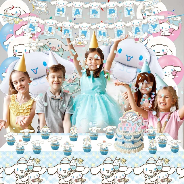 Alt view image 14 of 14 - Birthday Party Decorations, Cute Party Supplies Include Banner, latex Balloons, Hanging Swirls, Foil Balloon, Cake Cupcake Toppers, Tablecloth for Theme Party