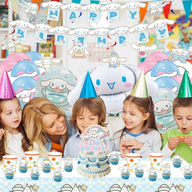 Alt view image 13 of 14 - Birthday Party Decorations, Cute Party Supplies Include Banner, latex Balloons, Hanging Swirls, Foil Balloon, Cake Cupcake Toppers, Tablecloth for Theme Party