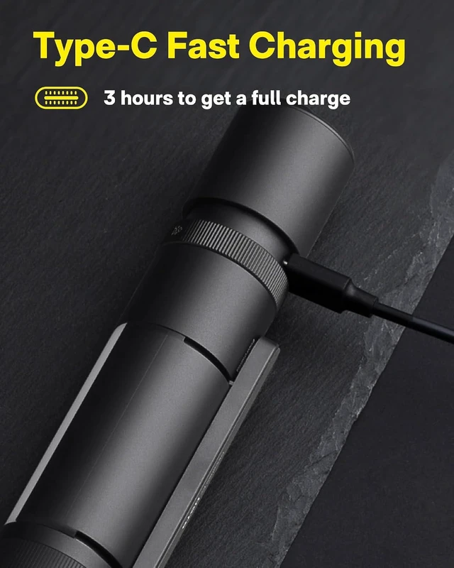 Alt view image 13 of 14 - HOTO Emergency Flashlight Rechargeable, Magnetic LED Flashlight High Lumens with Window Glass Breaker Seatbelt Cutter, Zoomable Car Work Flash Light for Car Repair, Camping, Emergency