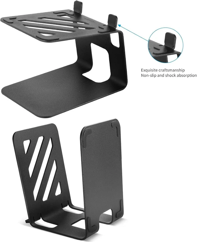 Alt view image 12 of 14 - VAYDEER Desktop Speaker Stands with Vibration Absorption Pads, Metal Speaker Stands Pair Support Up to 40lbs,Bookshelf Speaker Stands for Better Audio Experience (7.09 x 5.51 x 5.12 inch)